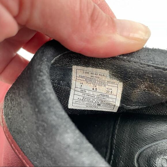 Merrell Luxe wrap red leather mule black interior and sole - Picture 2 of 10